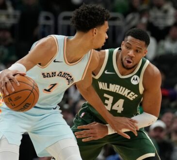 Victor Wembanyama, Giannis Antetokounmpo, NBA, San Antonio Spurs, Milwaukee Bucks